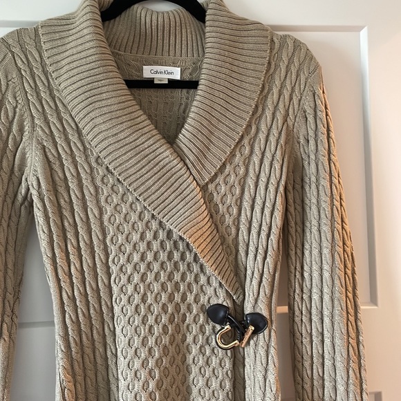 Calvin Klein cable knit sweater dress. - Picture 2 of 5